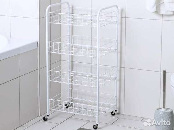 Этажерка (тележка) 3,4 полок метал. на колёсах