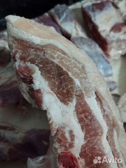 Сало домашнего копчения (грудинка)