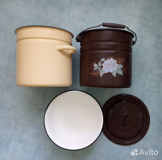 Эмалированные баки 12 л, таз