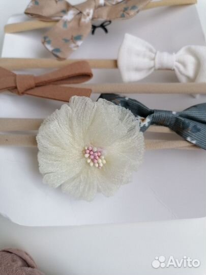 Новые бантики повязки салохи на девочку комплектом