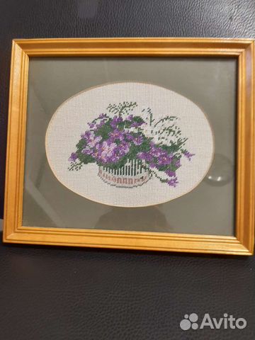 Картина вышивка гладью