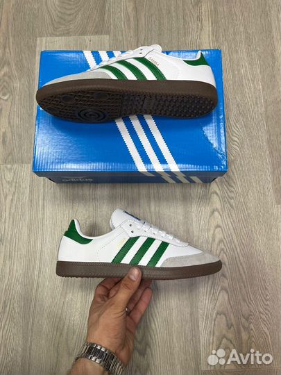 Кроссовки Adidas Samba White Green (36-45)