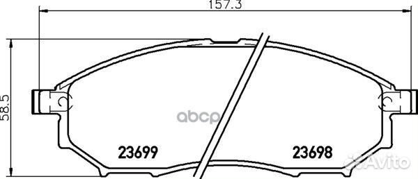 Колодки тормозные дисковые перед (PF-2444)