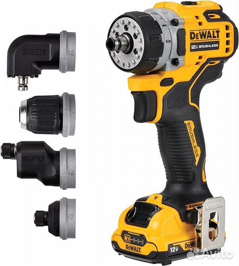 Шруповерт DCD703F1 Dewalt с 4 насадками в комплект