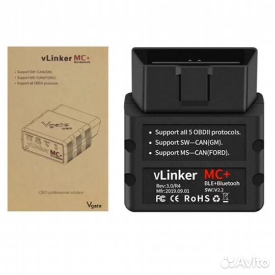 Vgate vLinker MC+ (BLE+Bluetooth 4.0) - автомобиль