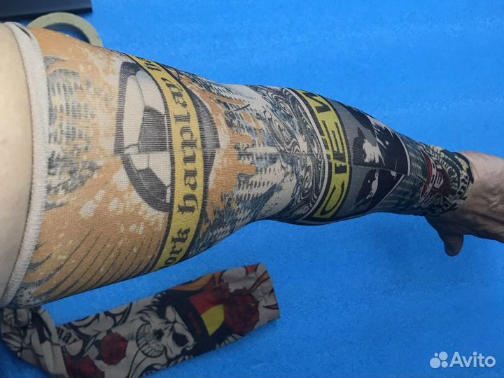 Чулок на руку. Имитация татуировки