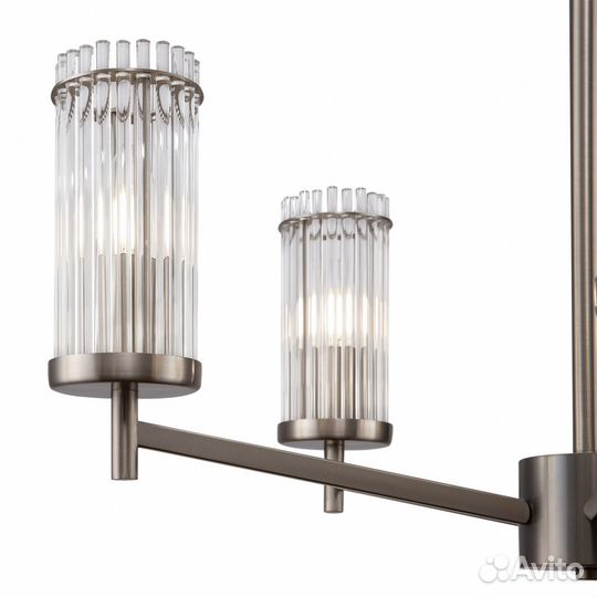 Люстра металл и стекло в спальню модерн