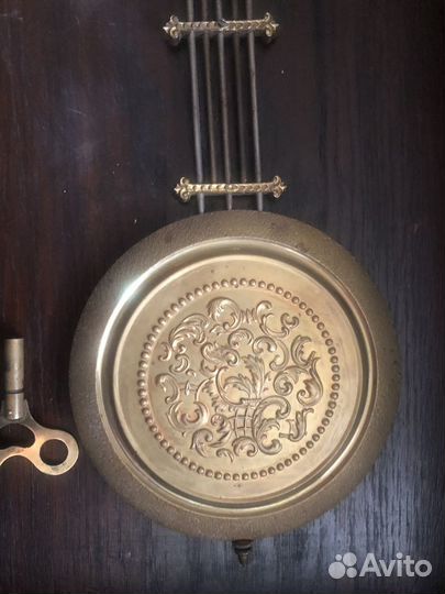 Старинные антикварные часы с боем Gustav Becker
