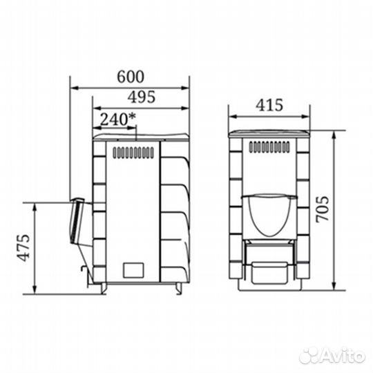 Печь банная Компакт 2017 Терракота ктк Carbon