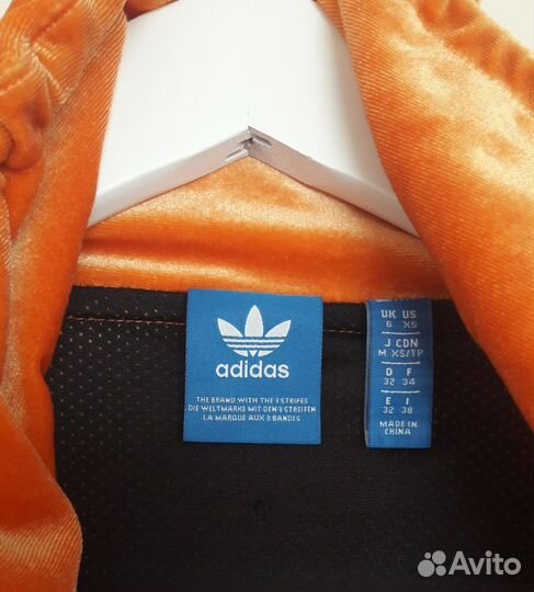 Винтажная велюровая кофта adidas