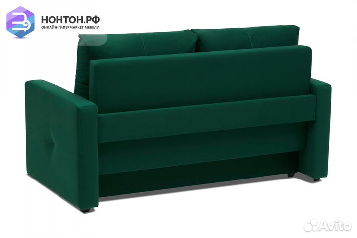 Диван шагающая еврокнижка Вита изумрудный