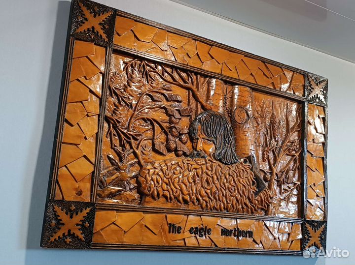 Картина резьба по дереву