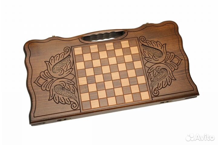 Нарды и шашки резные Царский символ 61 х 66 см бук Армения 62743