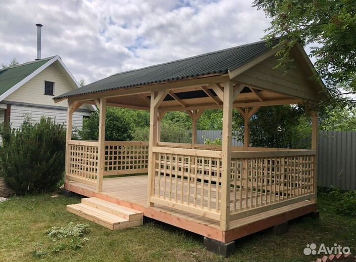 Деревянные беседки для дачи