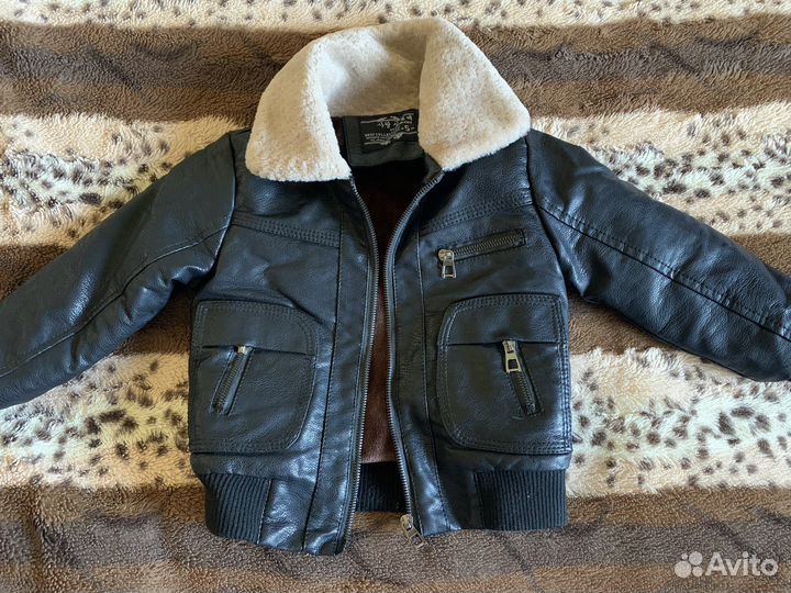 Кожаная куртка детская для мальчика
