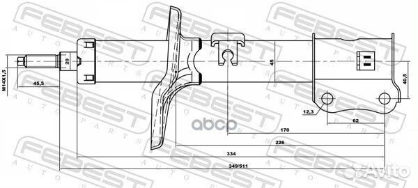 Амортизатор передний левый GAS.twin tube 106665