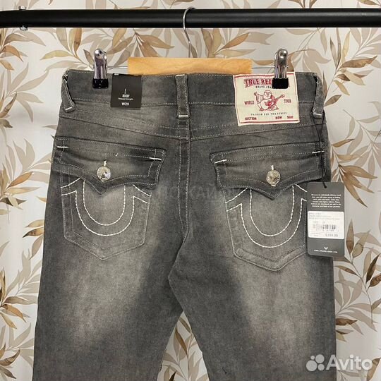 Джинсы true religion серые