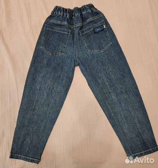 Джинсы на резинке, размер 140-146
