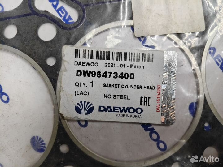 Прокладка ГБЦ Daewoo 96473400