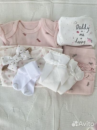 Комплект carters 6м два боди и штанишки