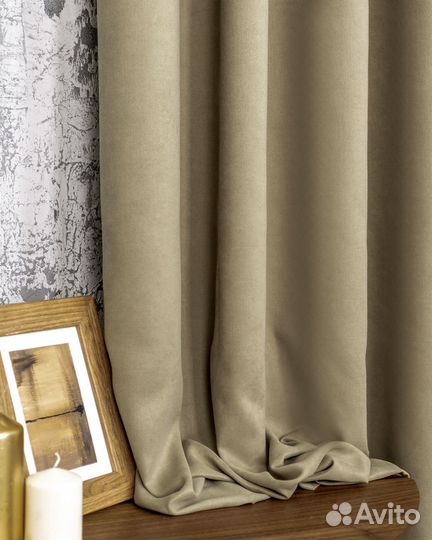 Шторы канвас Эдем песочный новые пошив
