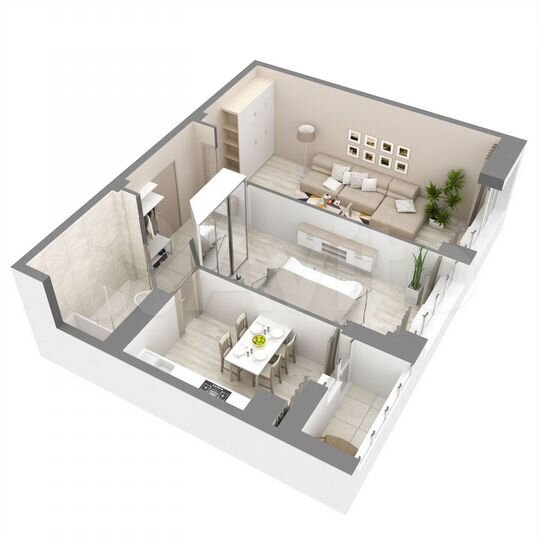 2-к. квартира, 53,1 м², 9/16 эт.