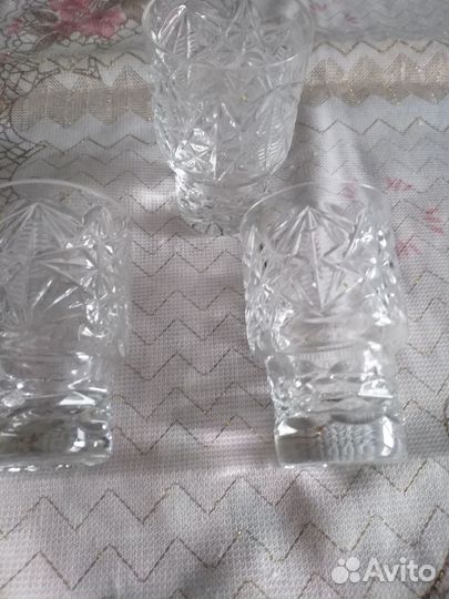 Рюмки стопки СССР из стекла и хрусталя
