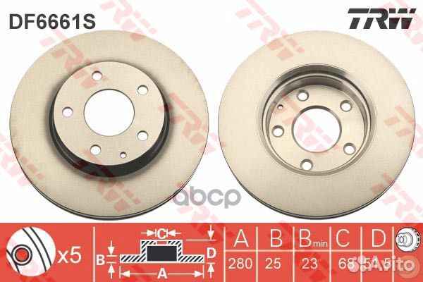Диск тормозной передний mazda 3 (BM) 13- (280мм