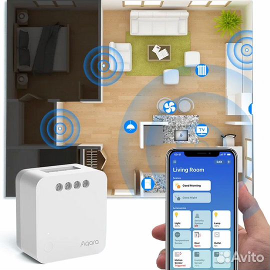 Реле Xiaomi Aqara Single Switch Module T1 (без ней
