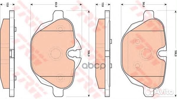 Колодки зад.BMW 5 F10 523-530D 10 GDB1840 TRW