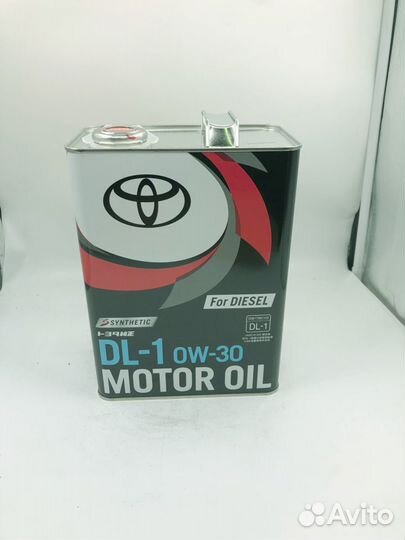 Масло моторное Toyota DL-1 0W30 (4л)