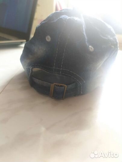 Кепка женская джинсовая со стразами