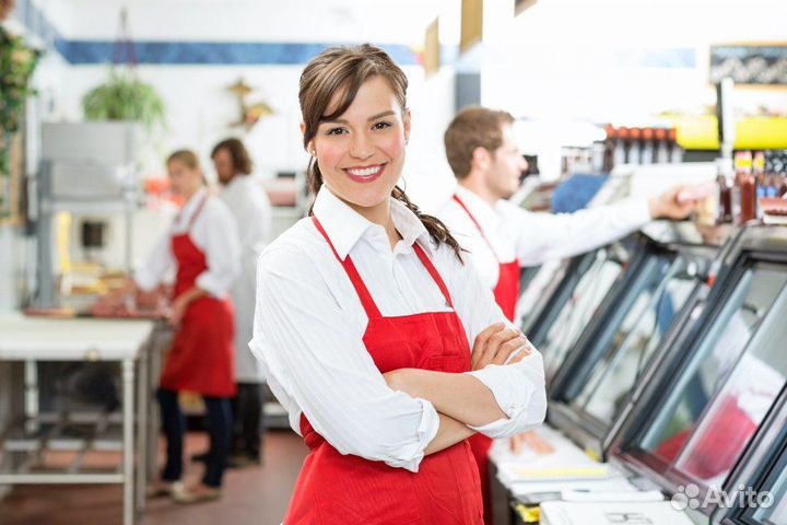 Продавец в продуктовый магазин