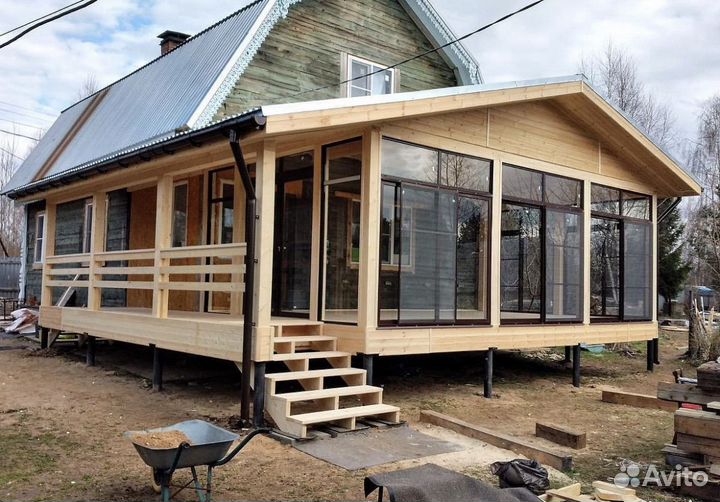 Пристройка к дому постройка террас веранд