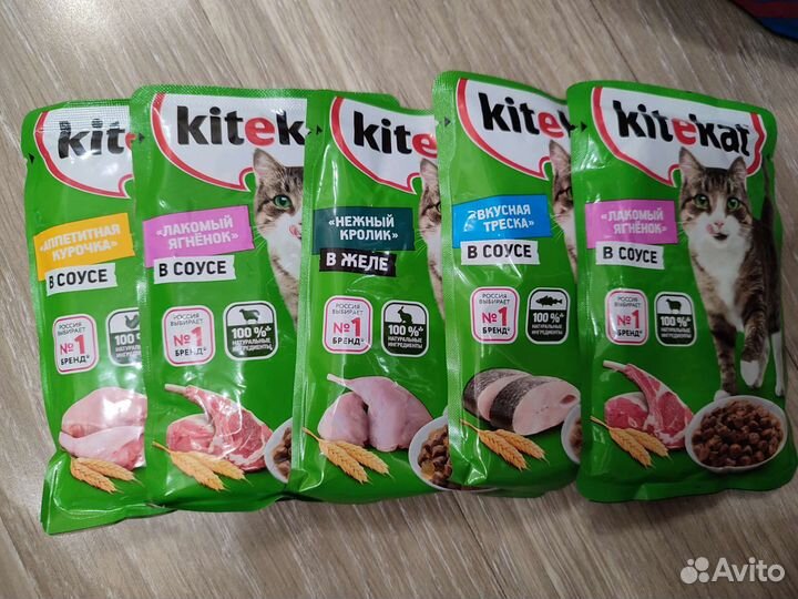 Кошачий корм KiteKat и др
