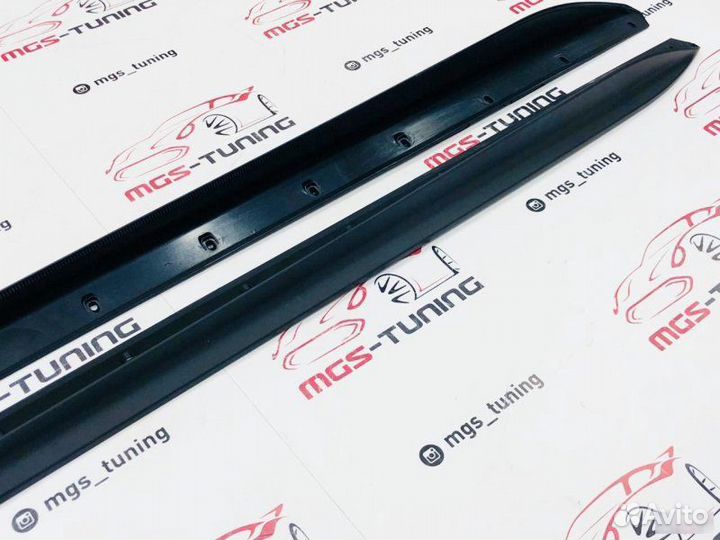 Лезвия порогов BMW 3 G20 M-Perfomance черный мат