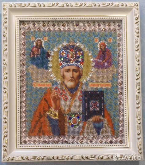 Иконы вышитые бисером, ручная работа