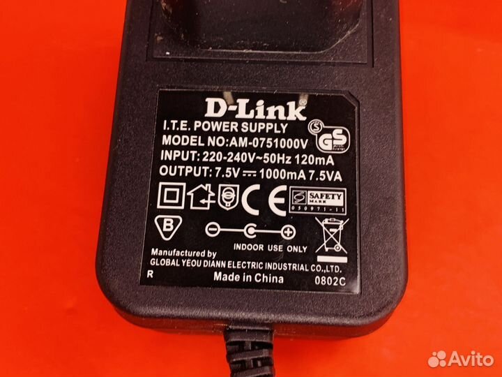 Блок питания 7.5V 1A
