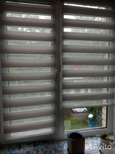 Рулонные шторы день ночь