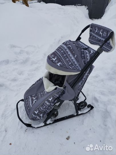 Коляска санки без колес