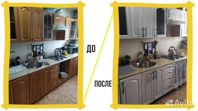 Замена фасадов кухни / переклейка пленки