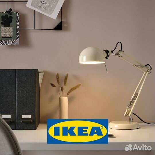 Настольная лампа, никелированная forsa IKEA