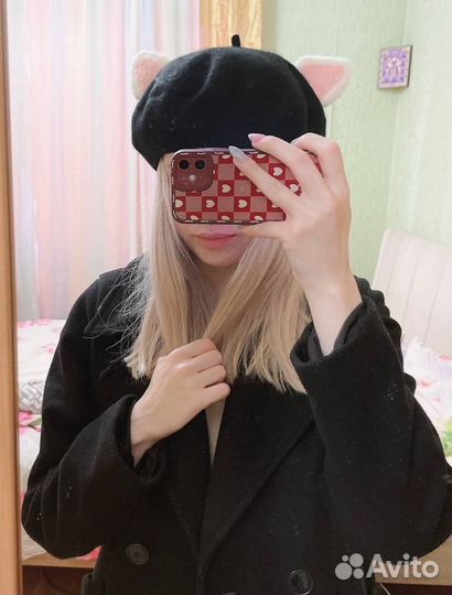 Берет кошачьи ушки y2k