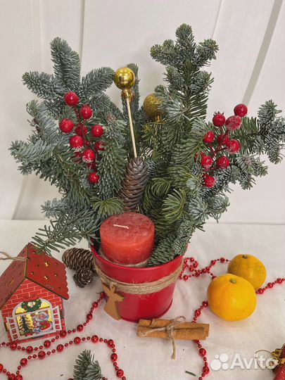 Новогодняя композиция на стол