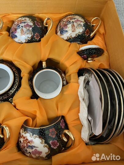 Сервиз чайный китайский новый в подарочной коробке