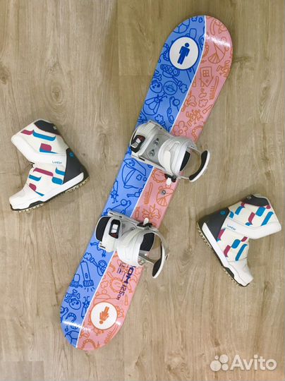 Полный детский подростковый сноуборд комплект 125