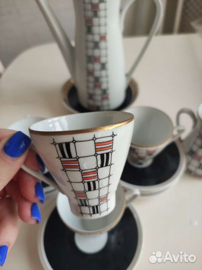 Сервиз кофейный гдр, Freiberger Porzellan