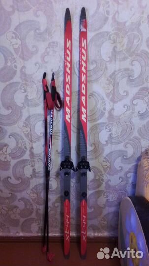Лыжи беговые Madshus и палки