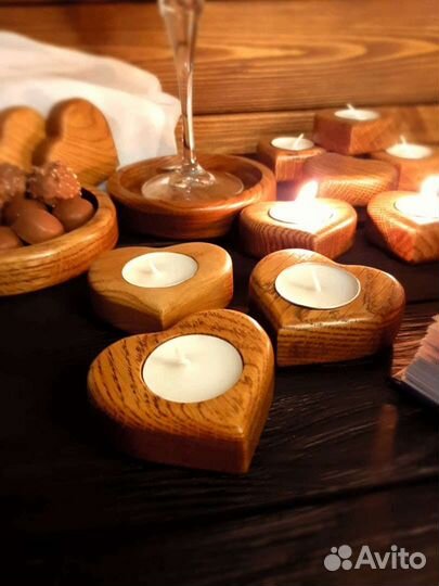 Подсвечник деревянный