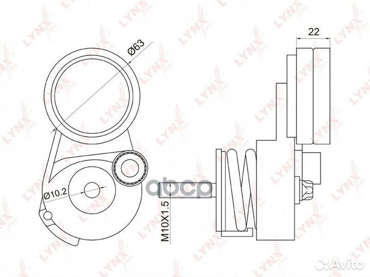 Натяжитель ремня приводного opel astra H/zafira
